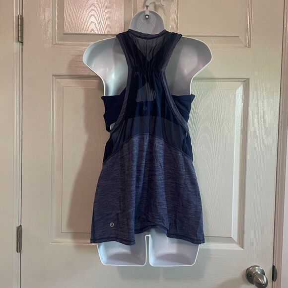 Lululemon Size 10 Work The Circuit Tank Top Navy Blue - Picture 4 of 6